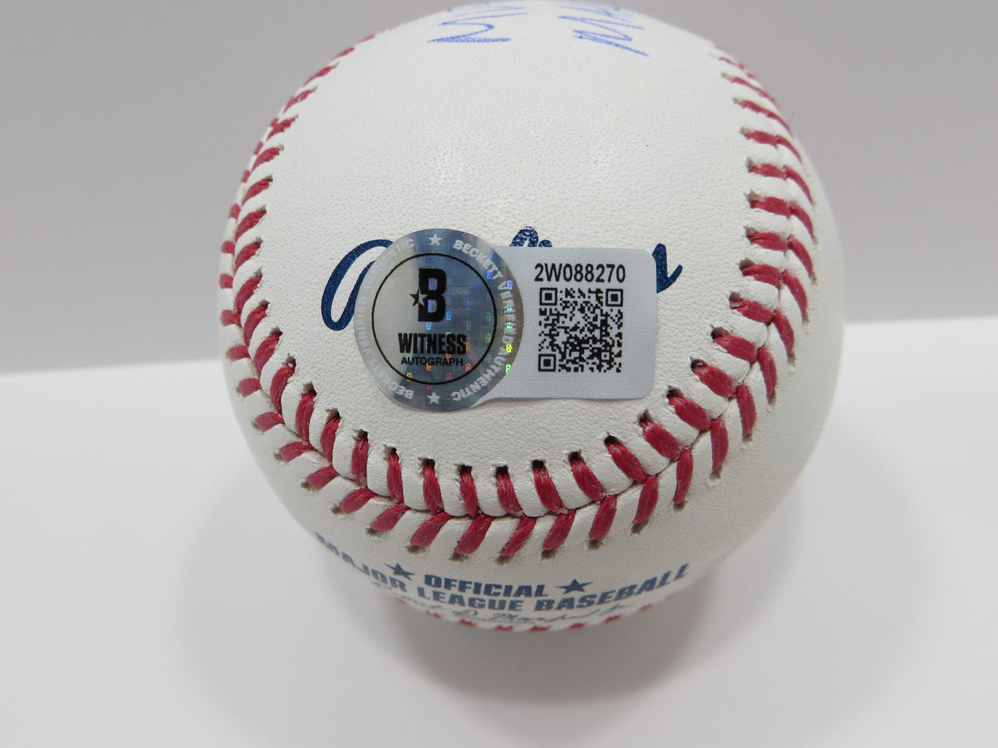 PAT PATRICK MAHOMES SR SIGNED OML BASEBALL Twins w/MVPMAKER THE REAL BAS