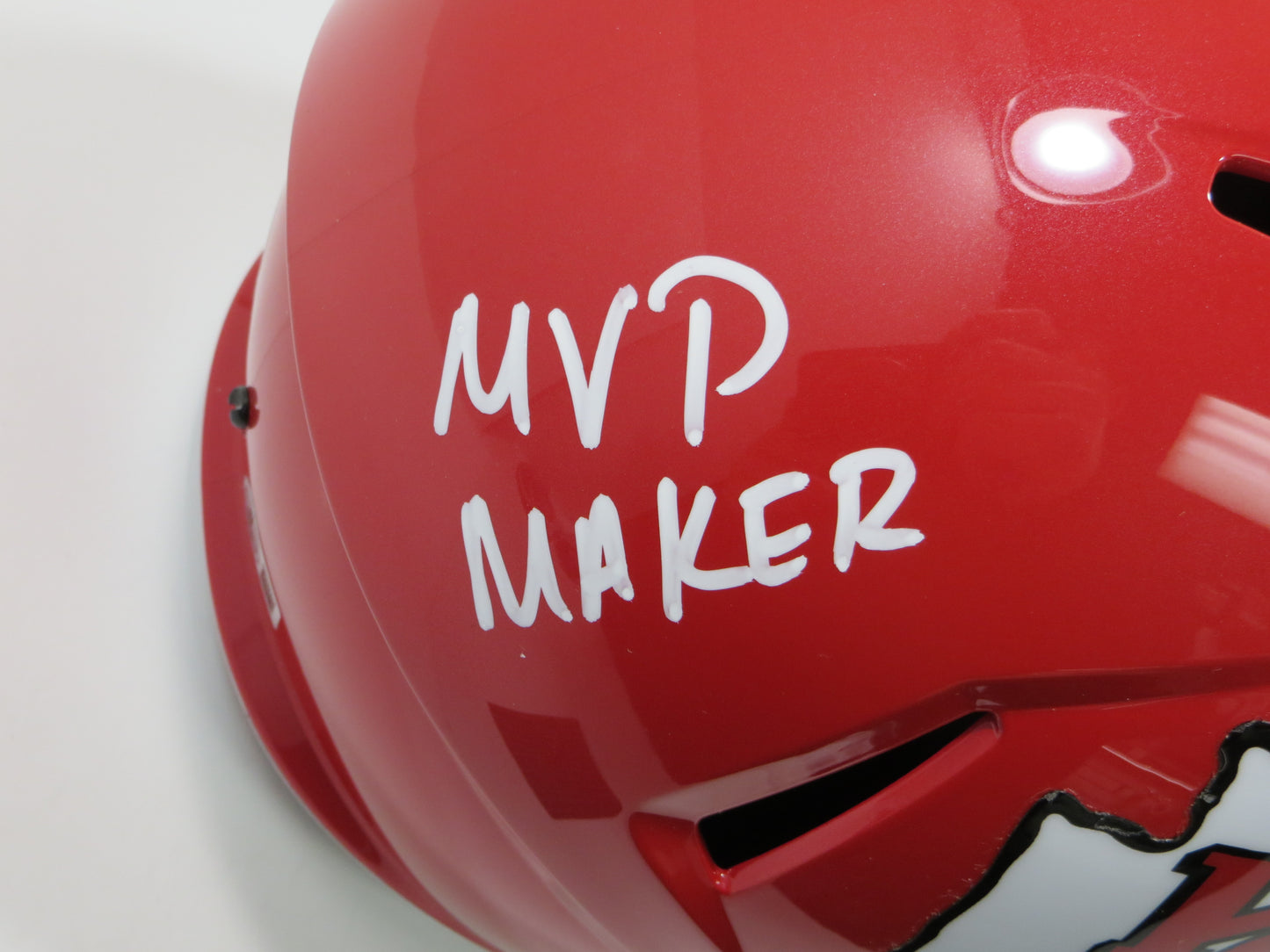 PAT MAHOMES SR. SIGNED Fullsize KANSAS CITY CHIEFS HELMET w/WhosYourDaddy BAS