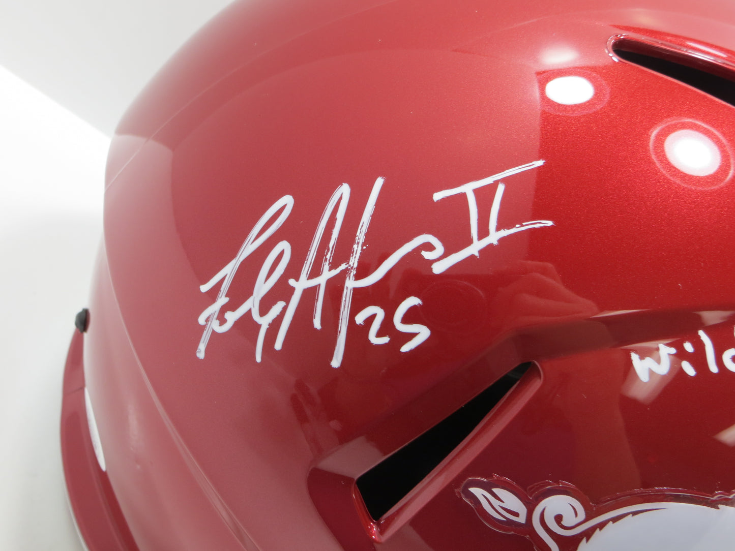 DARREN McFADDEN FELIX JONES SIGNED ARKANSAS RAZORBACKS HELMET w/WildHogs JSA