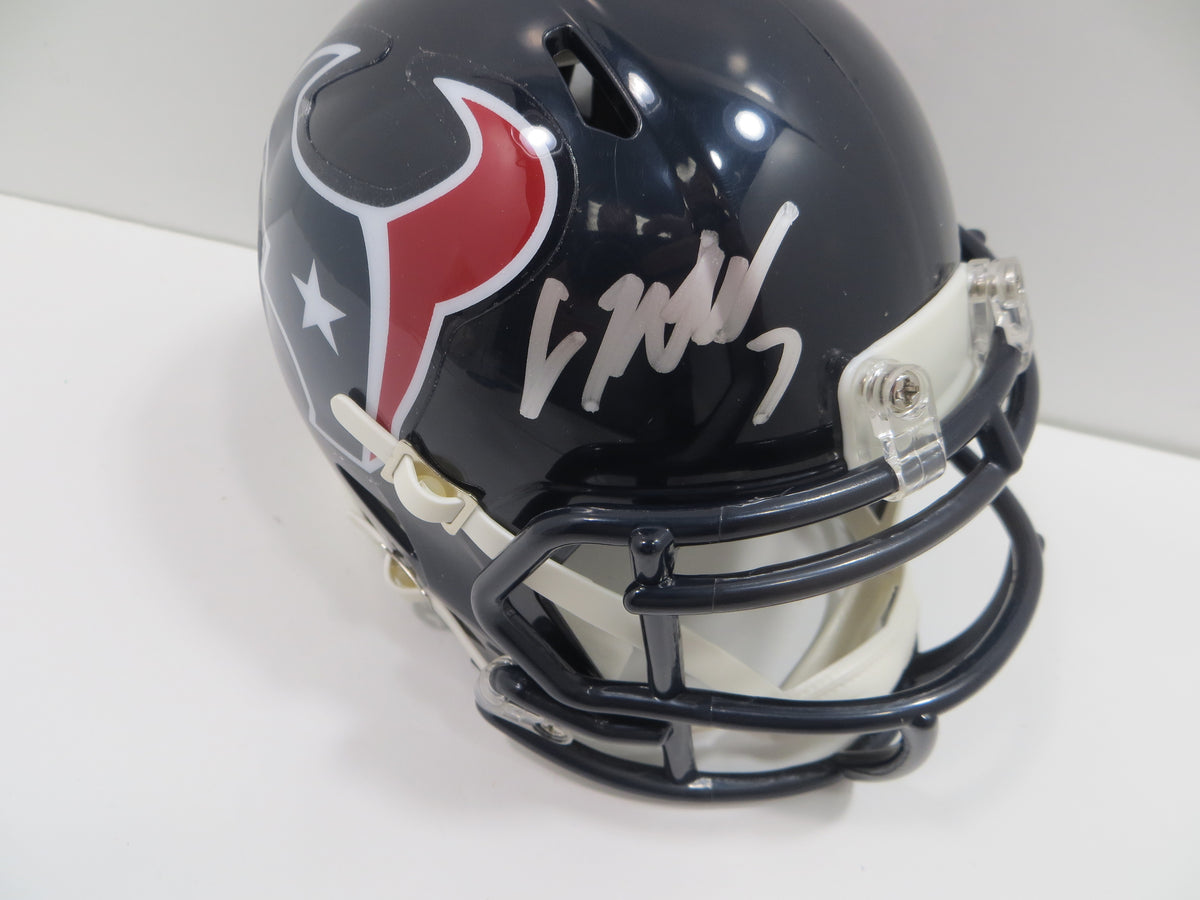 CJ STROUD SIGNED HOUSTON TEXAS RIDDELL MINI HELMET Ohio State Buckeyes Fanatics