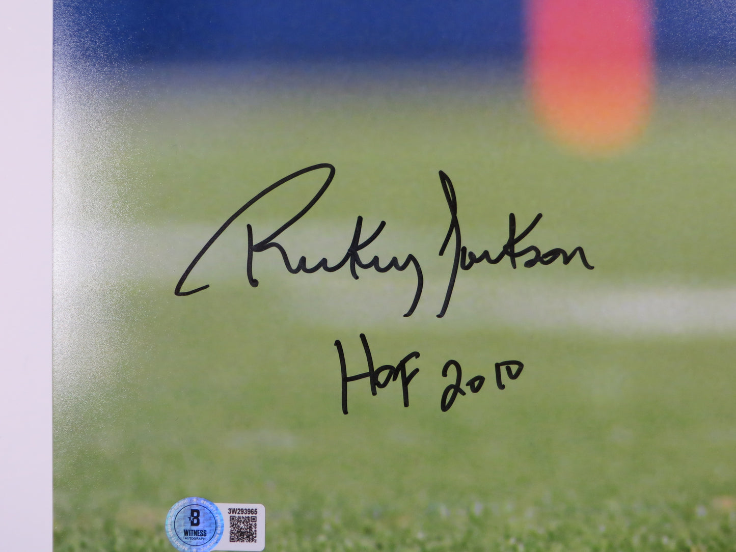 RICKEY JACKSON NEW ORLEANS SAINTS SIGNED 16x20 PHOTO w/HOF 2010 BAS COA