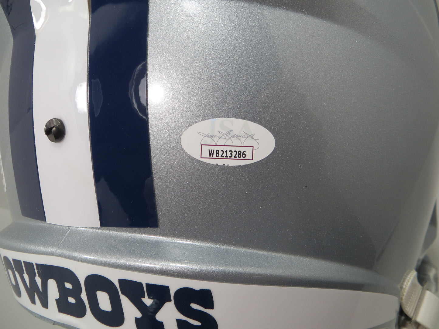 BOB LILLY SIGNED DALLAS COWBOYS RIDDELL FULL SIZE HELMET wFULLSTATS JSA