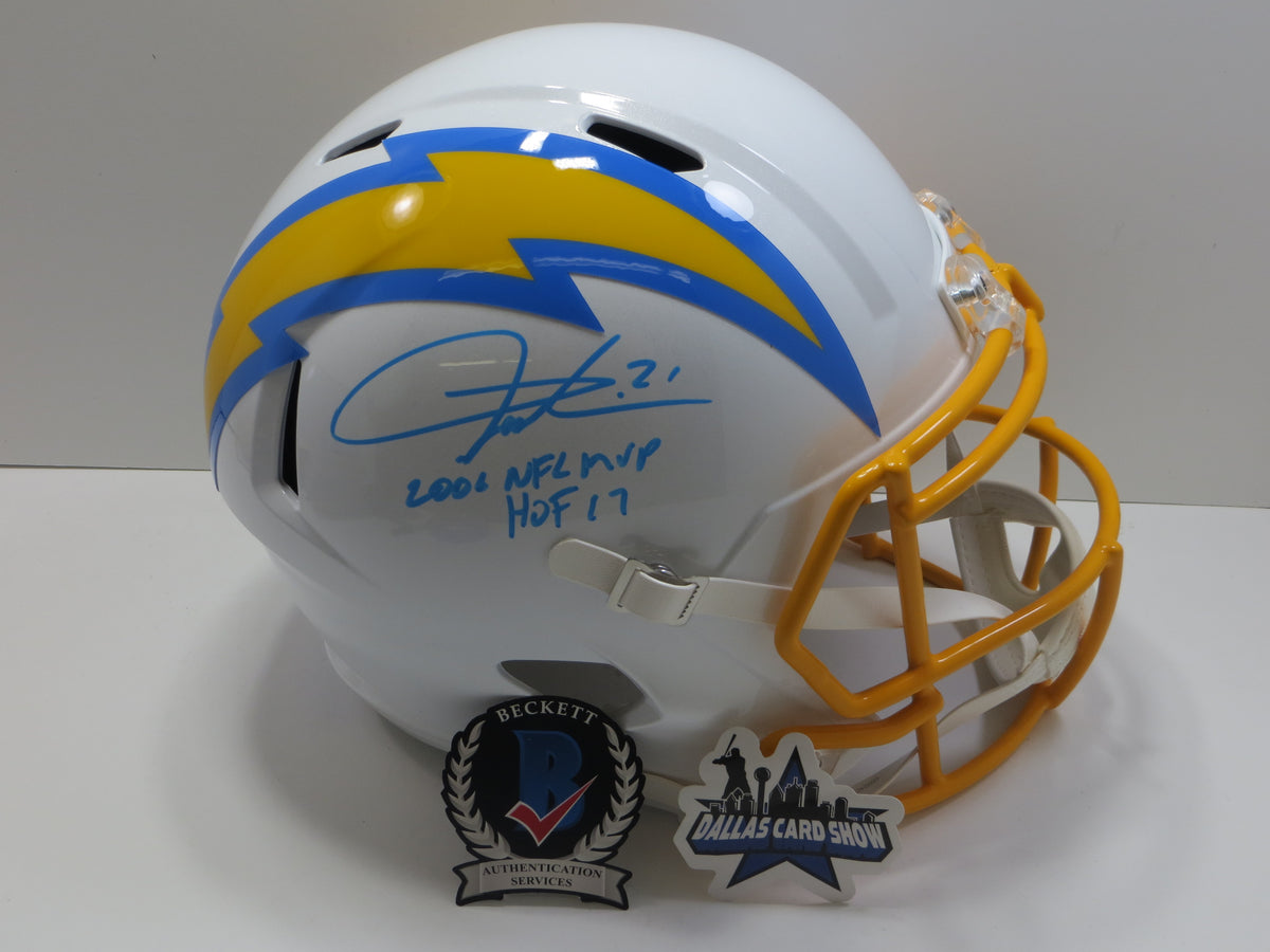 LaDAINIAN TOMLINSON CHARGERS SIGNED FULL SIZE HELMET w/MVP & HOF TCU BAS