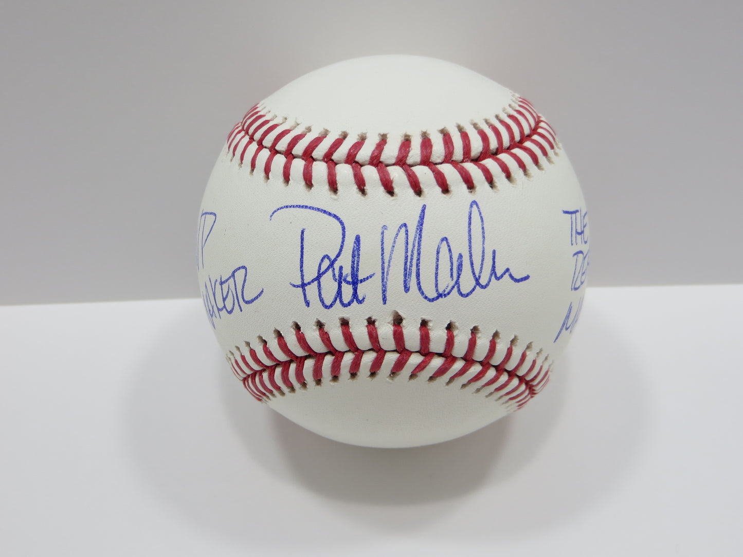 PAT PATRICK MAHOMES SR SIGNED OML BASEBALL Twins w/MVPMAKER THE REAL BAS