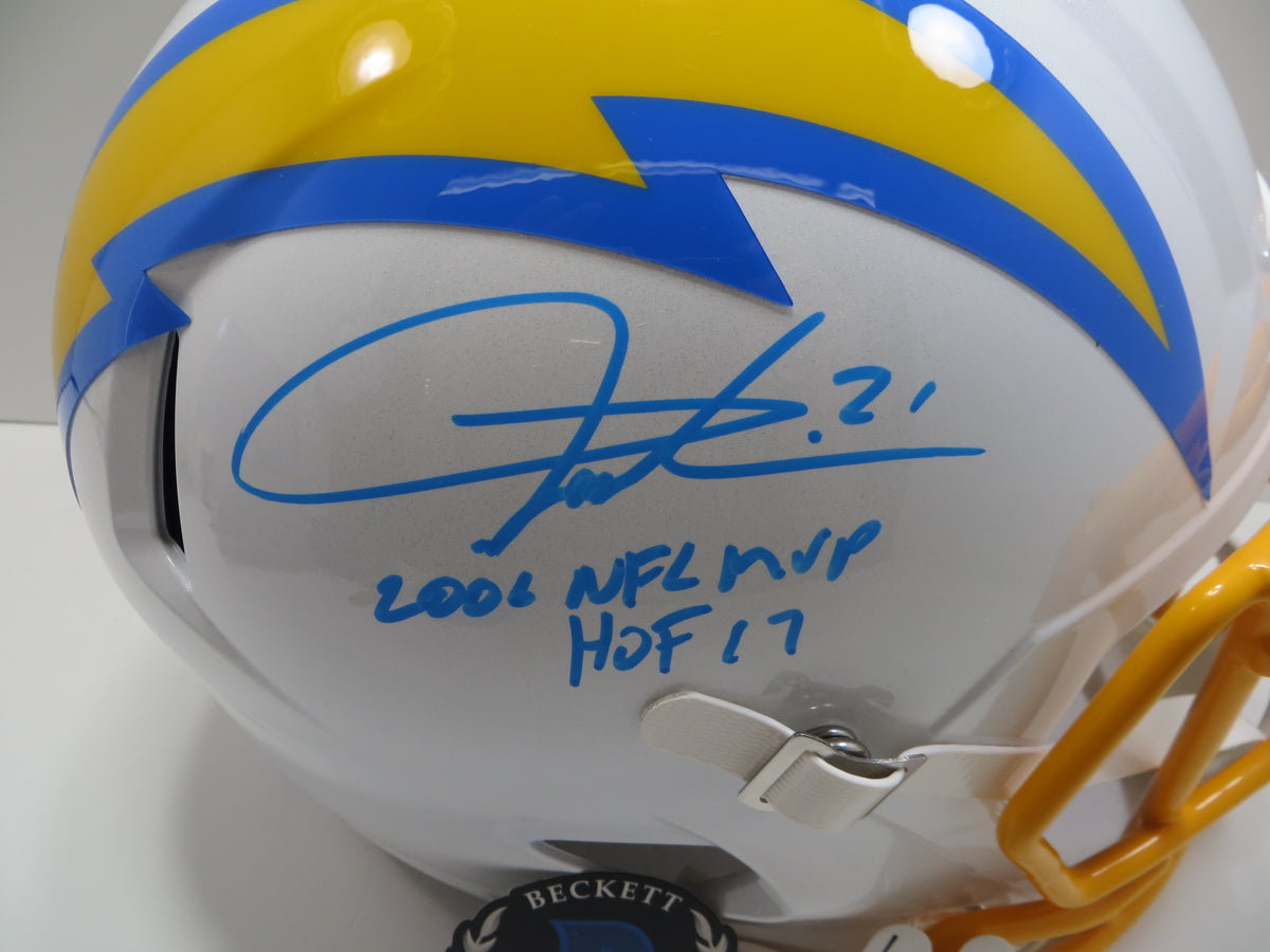 LaDAINIAN TOMLINSON CHARGERS SIGNED FULL SIZE HELMET w/MVP & HOF TCU BAS