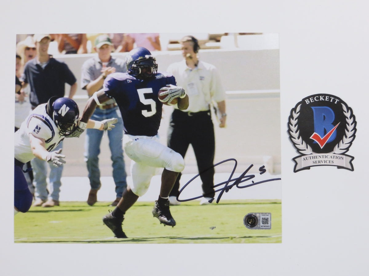 LaDAINIAN TOMLINSON TCU HORNED FROGS SIGNED 8x10 PHOTO Chargers BAS