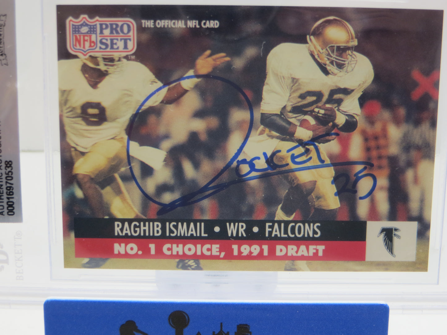 1991 PRO SET DRAFT DAY #694C RAGHIB "ROCKET" ISMAIL BGS AUTO