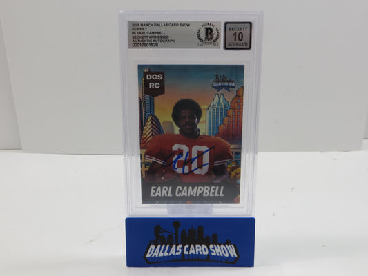 2025 MARCH DCS SERIES 7 #5 EARL CAMPBELL BAS 10 AUTO