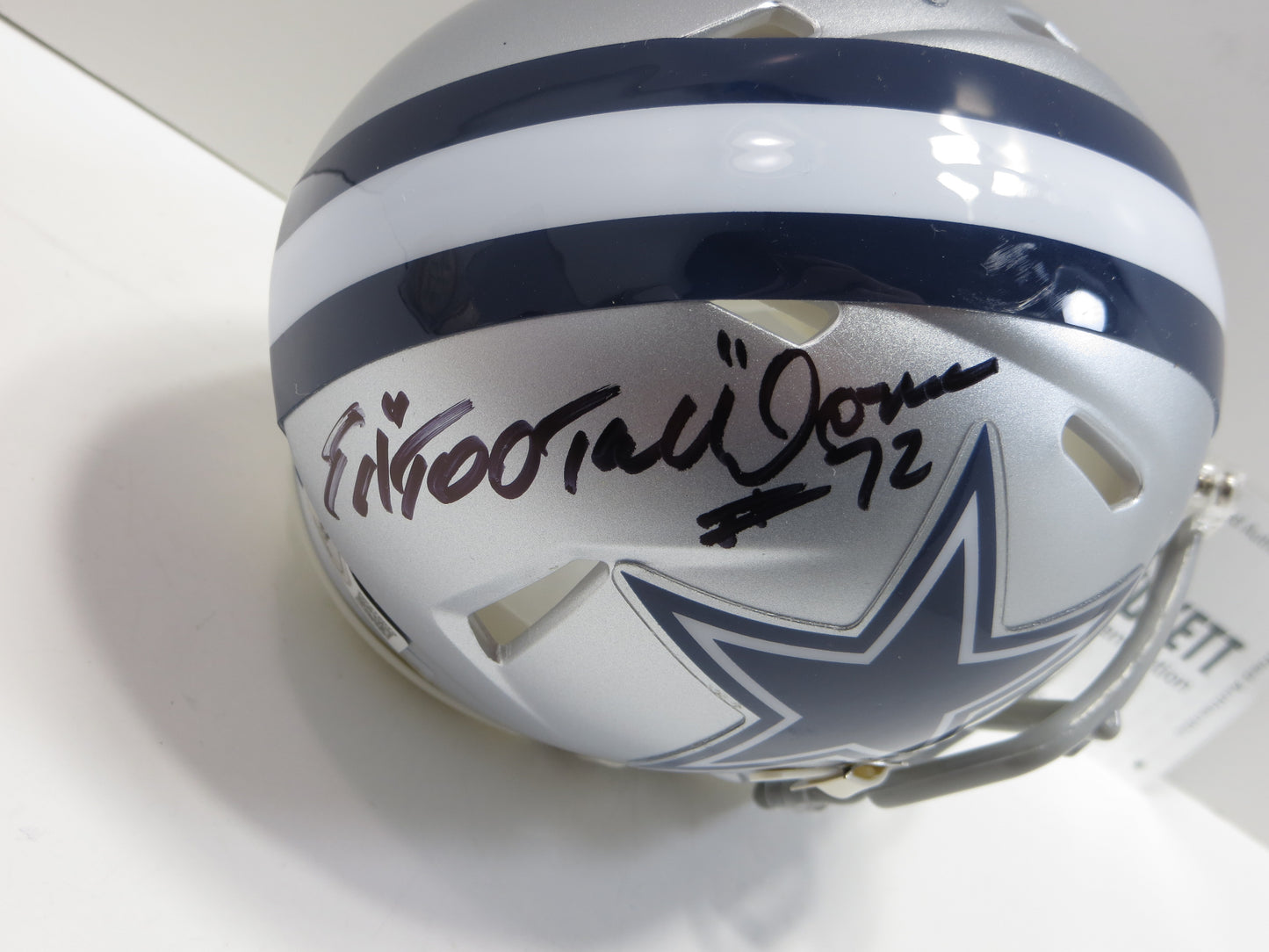 ED TOO TALL JONES SIGNED DALLAS COWBOYS MINI HELMET BAS COA
