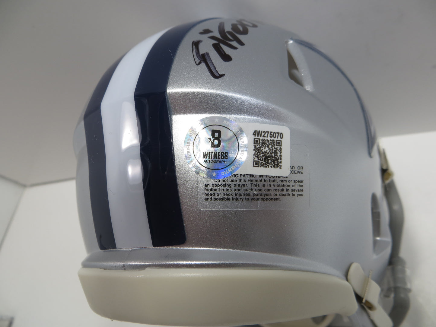 ED TOO TALL JONES SIGNED DALLAS COWBOYS MINI HELMET BAS COA