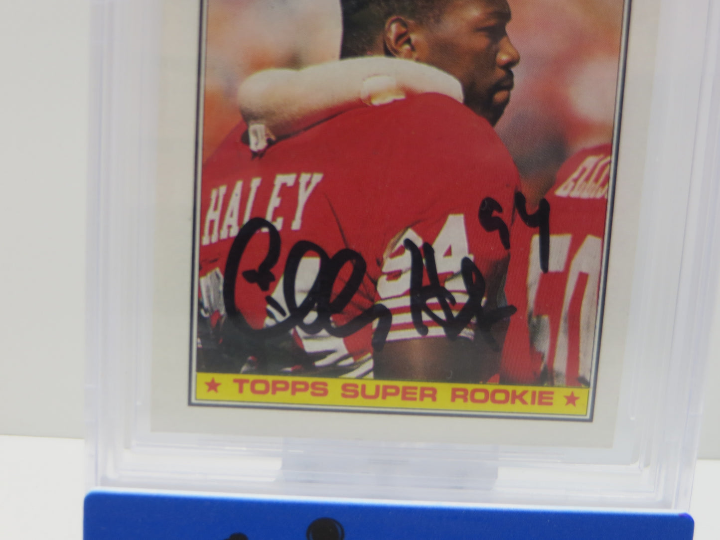 CHARLES HALEY SIGNED 1987 TOPPS #125 COWBOYS 49ers BGS BAS SLAB AUTO 10