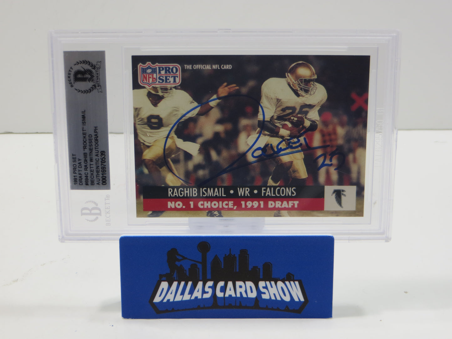 1991 PRO SET DRAFT DAY #694C RAGHIB "ROCKET" ISMAIL BGS AUTO