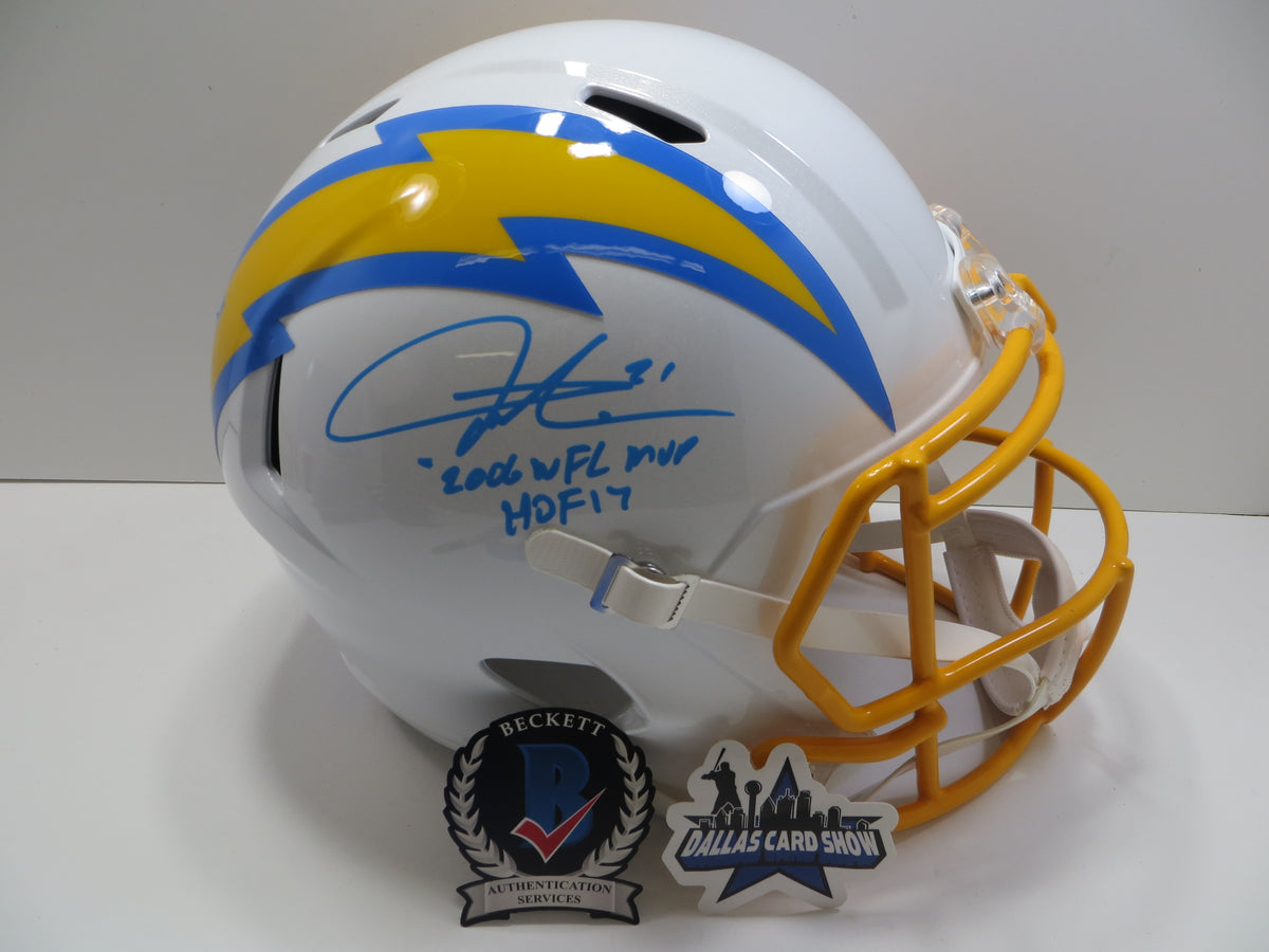 LaDAINIAN TOMLINSON CHARGERS SIGNED FULL SIZE HELMET w/MVP & HOF TCU BAS