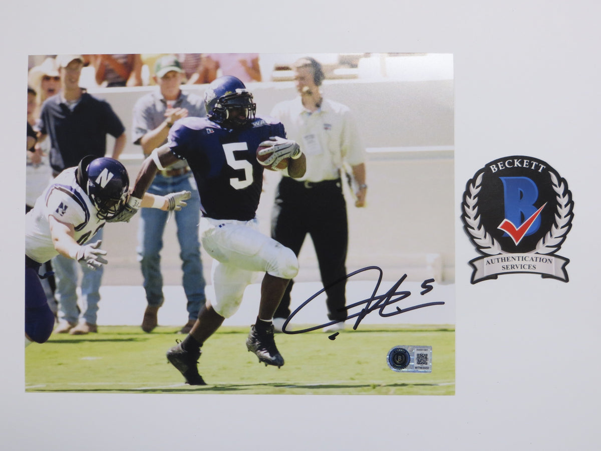 LaDAINIAN TOMLINSON TCU HORNED FROGS SIGNED 8x10 PHOTO Chargers BAS