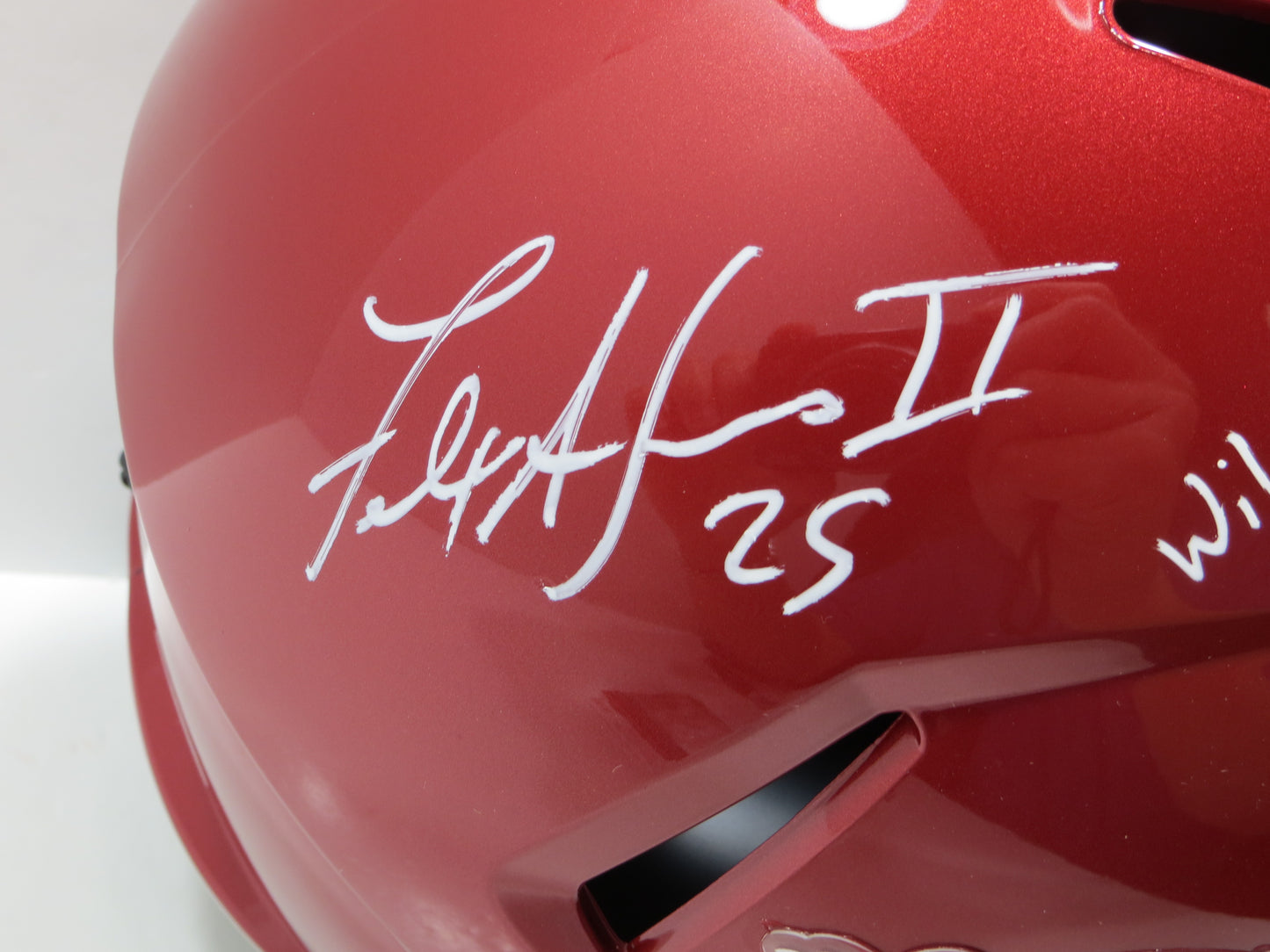 DARREN McFADDEN FELIX JONES SIGNED ARKANSAS RAZORBACKS HELMET w/WildHogs JSA