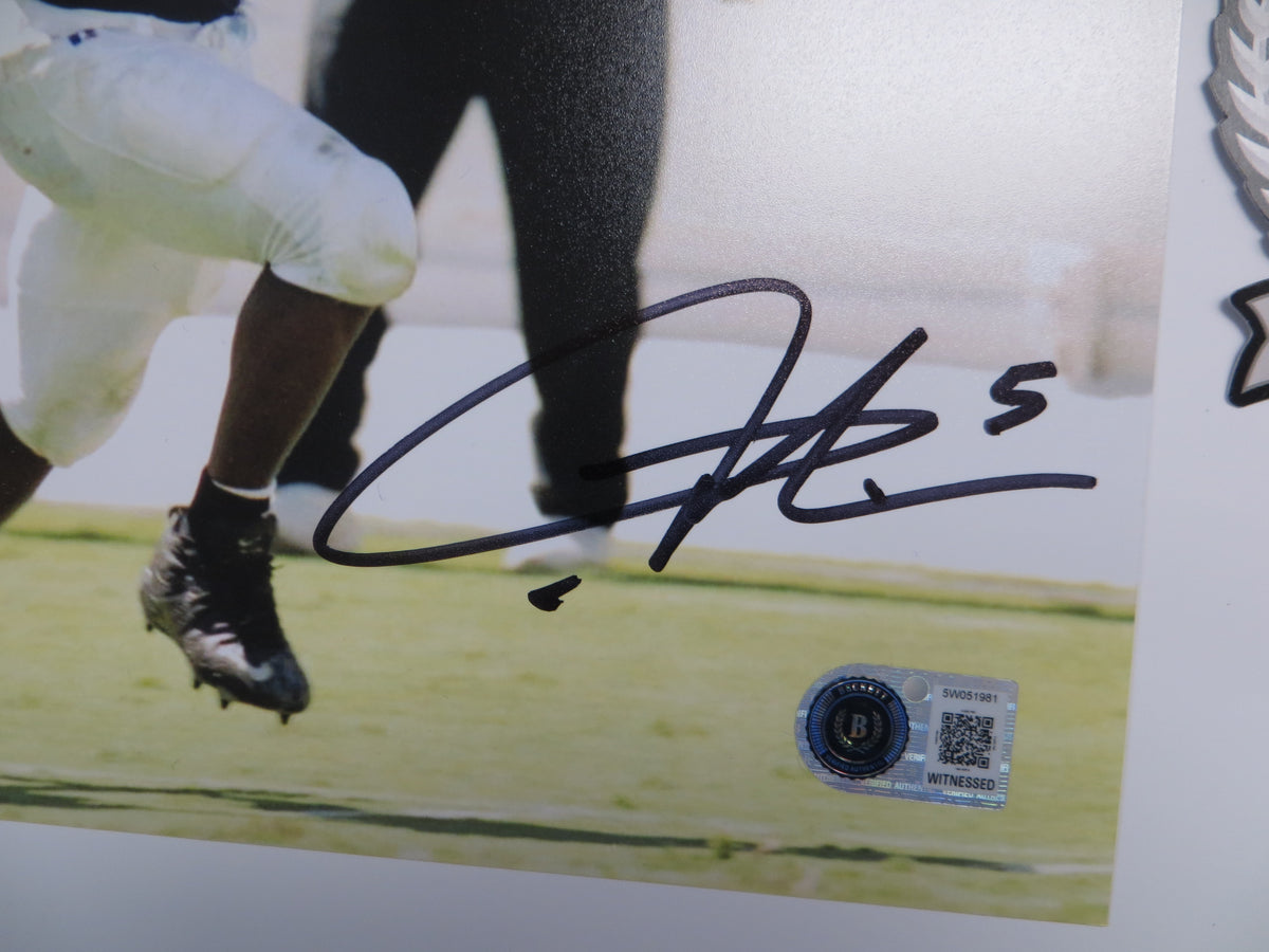 LaDAINIAN TOMLINSON TCU HORNED FROGS SIGNED 8x10 PHOTO Chargers BAS