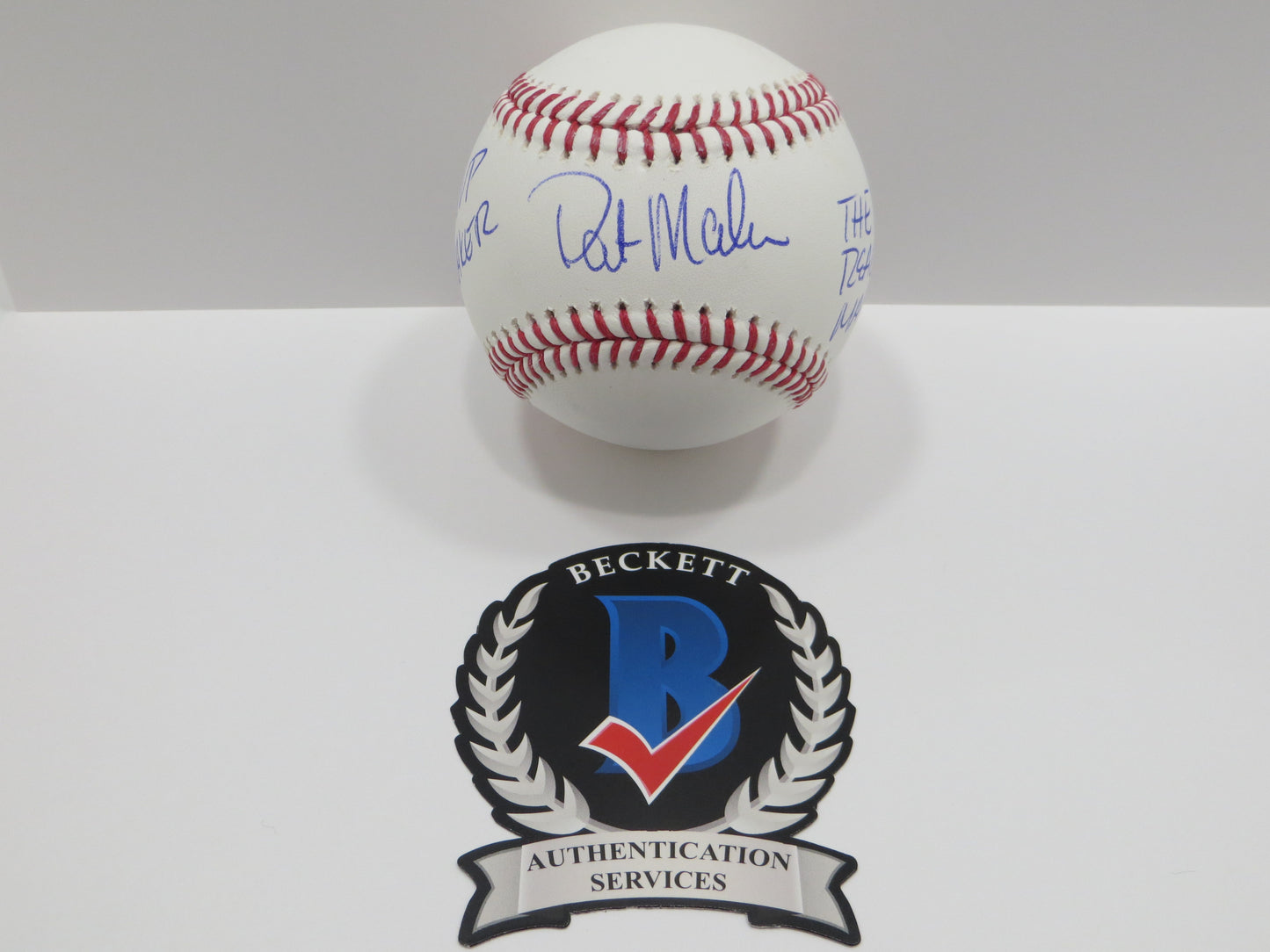 PAT PATRICK MAHOMES SR SIGNED OML BASEBALL Twins w/MVPMAKER THE REAL BAS