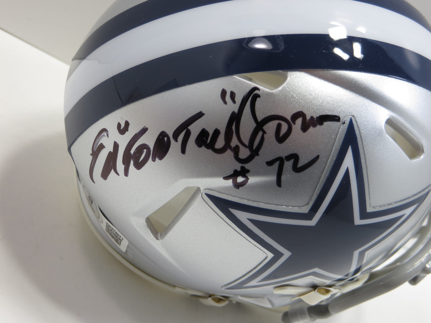 ED TOO TALL JONES SIGNED DALLAS COWBOYS MINI HELMET BAS COA