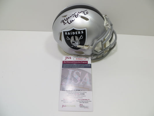 DARREN MCFADDEN SIGNED OAKLAND RAIDERS Riddell MINI HELMET Razorbacks JSA COA