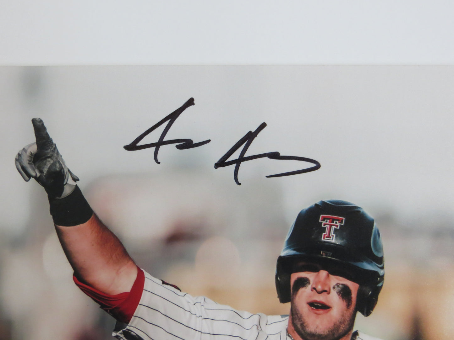 JACE JUNG TEXAS TECH RED RAIDERS SIGNED 8x10 PHOTO Home Run TIGERS BAS