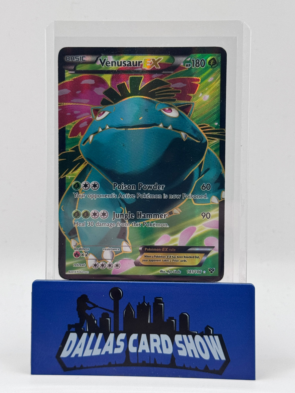 2014 Pokemon - Venusaur EX (Full Art) - 141/146 XY Base Set MP