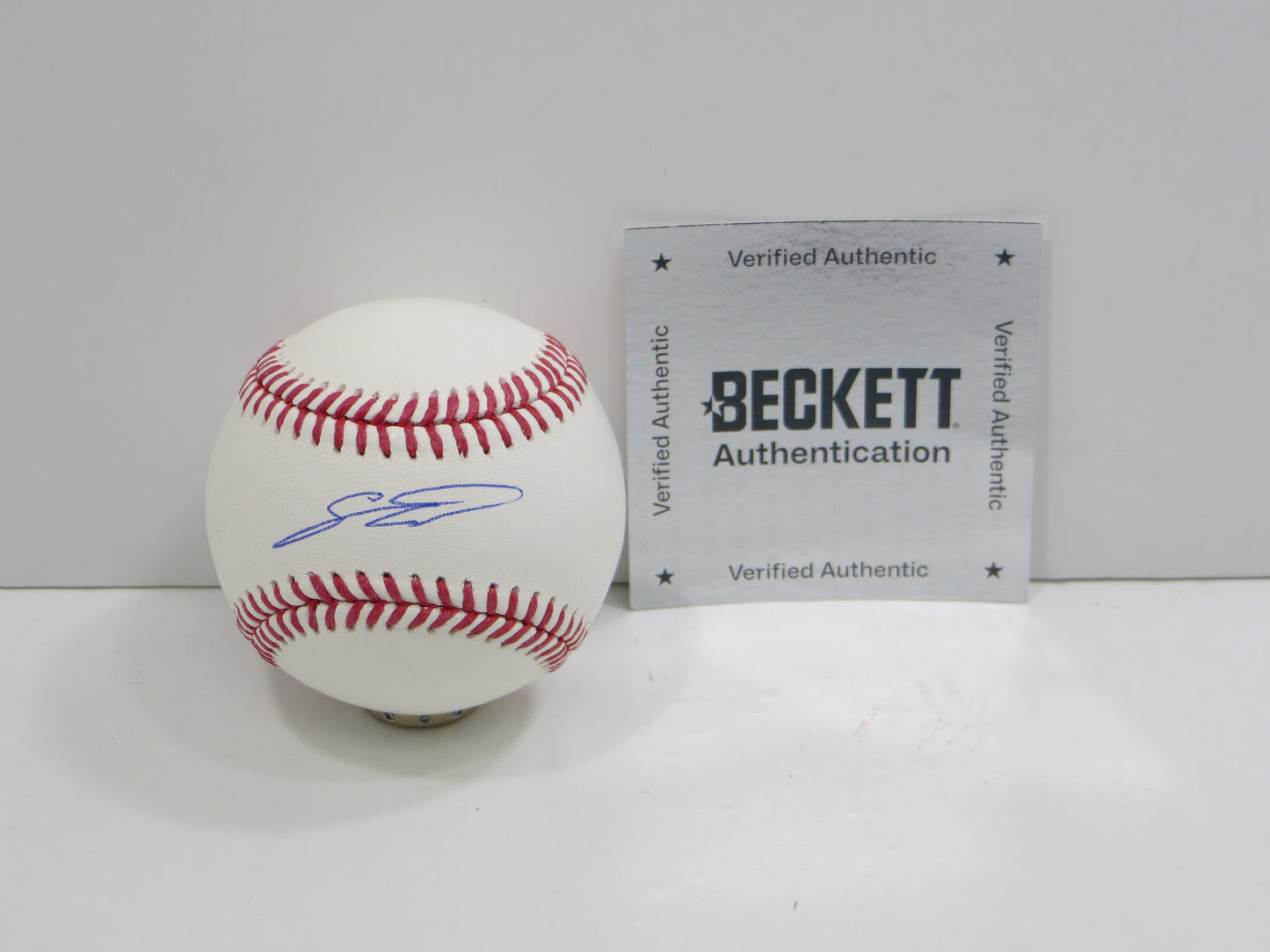 SEBASTIAN WALCOTT TEXAS RANGERS SIGNED RAWLINGS OML BASEBALL BAS COA