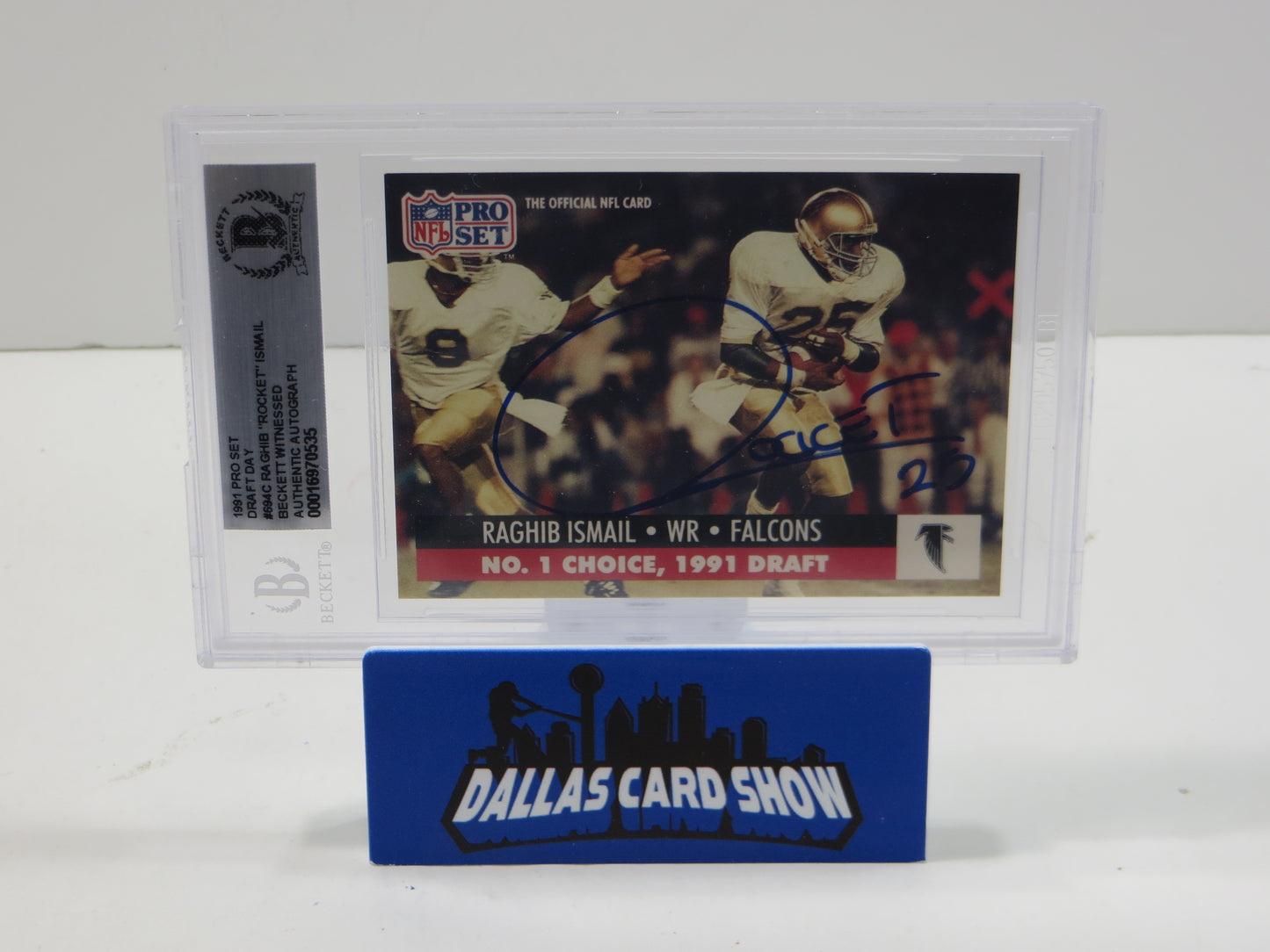 1991 PRO SET DRAFT DAY #694C RAGHIB "ROCKET" ISMAIL BGS AUTO
