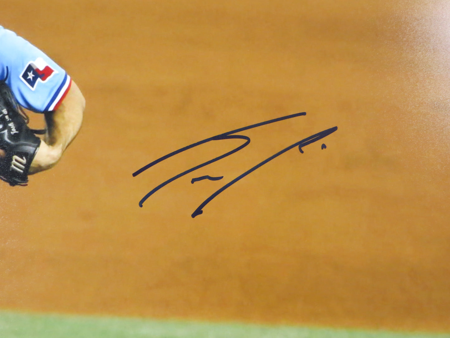 JOSH SMITH TEXAS RANGERS SIGNED 16x20 PHOTO ALT Jersey Light Blue FIELDING BAS