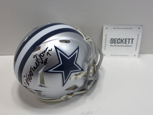 ED TOO TALL JONES SIGNED DALLAS COWBOYS MINI HELMET BAS COA