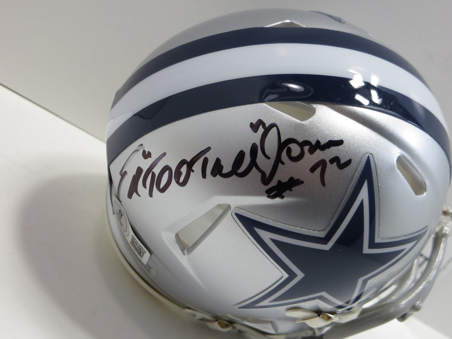 ED TOO TALL JONES SIGNED DALLAS COWBOYS MINI HELMET BAS COA
