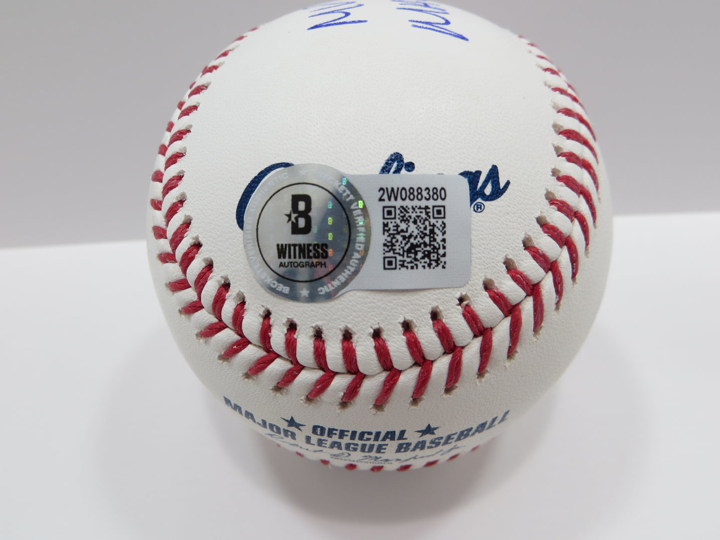 PAT PATRICK MAHOMES SR SIGNED OML BASEBALL Twins w/MVPMAKER THE REAL BAS