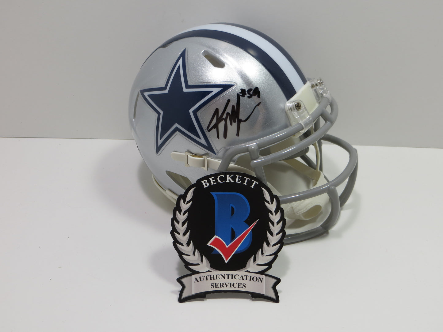 KENNETH MURRAY SIGNED DALLAS COWBOYS Riddell MINI HELMET OU Sooners BAS COA
