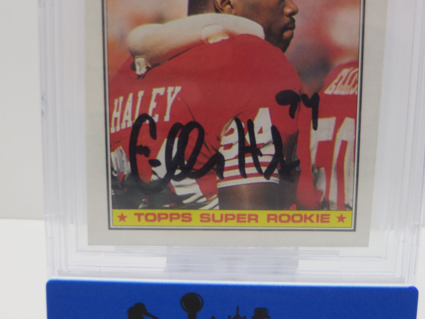 CHARLES HALEY SIGNED 1987 TOPPS #125 COWBOYS 49ers BGS BAS SLAB AUTO 10
