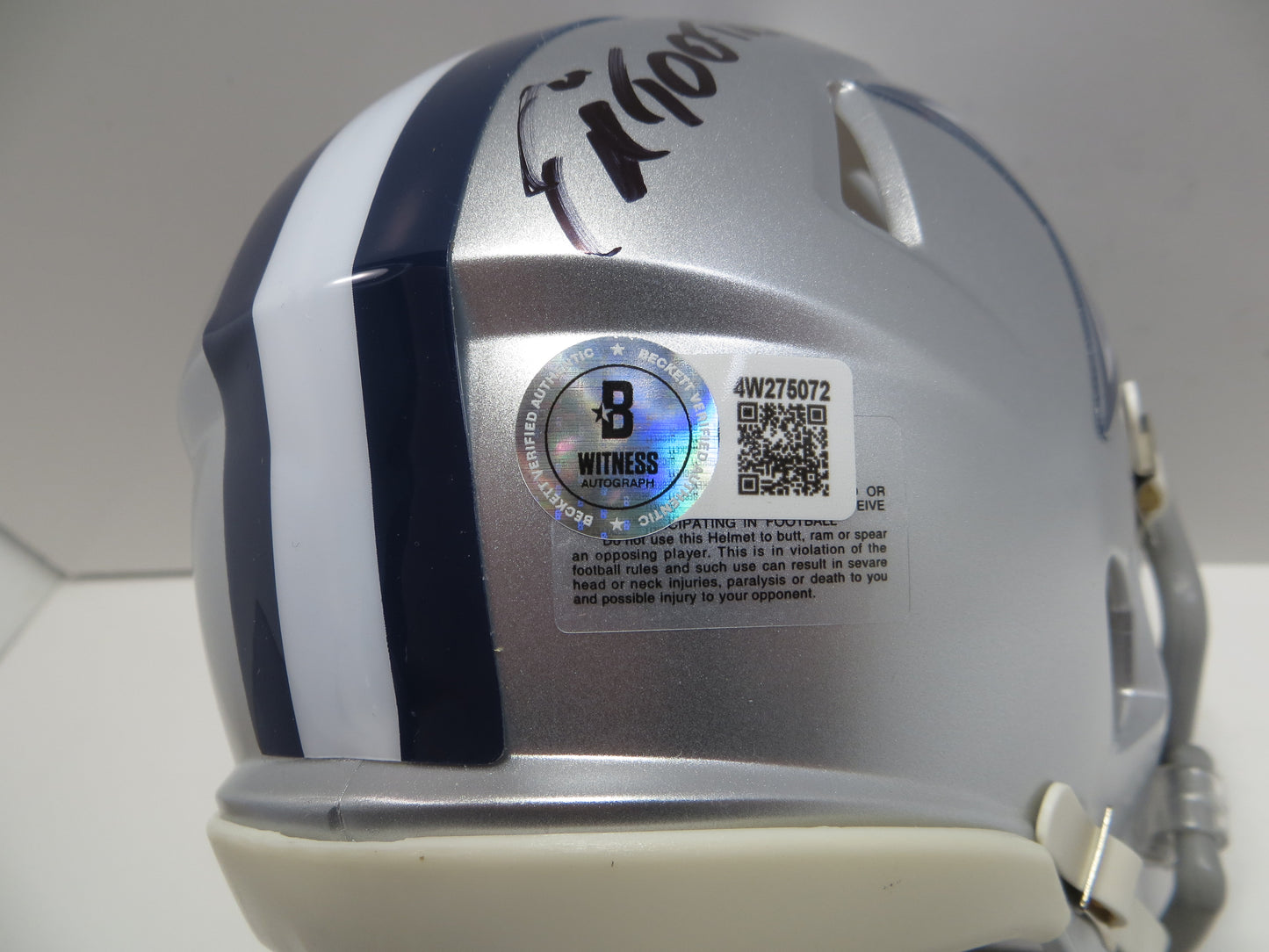 ED TOO TALL JONES SIGNED DALLAS COWBOYS MINI HELMET BAS COA