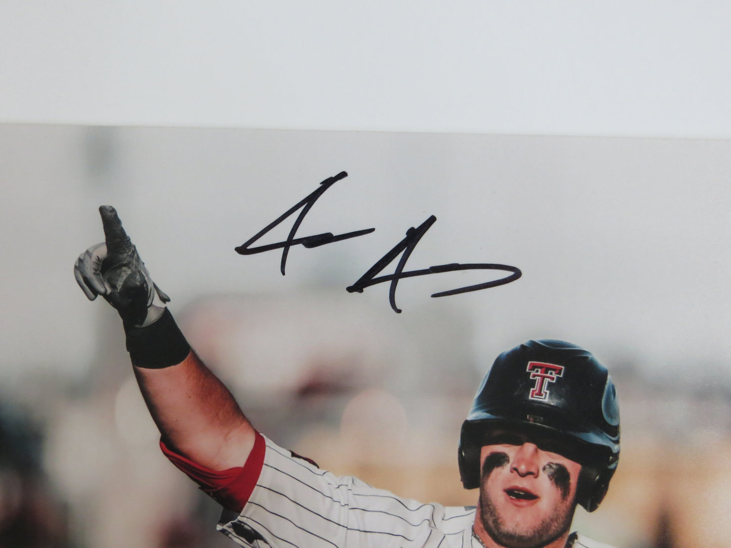 JACE JUNG TEXAS TECH RED RAIDERS SIGNED 8x10 PHOTO Home Run TIGERS BAS