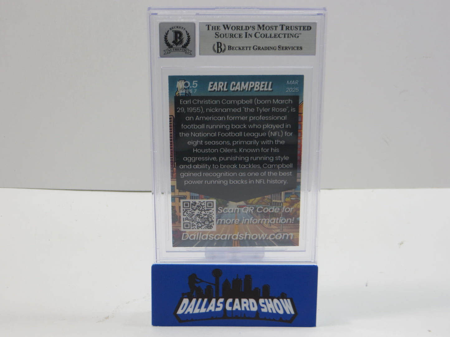2025 MARCH DCS SERIES 7 #5 EARL CAMPBELL BAS 10 AUTO