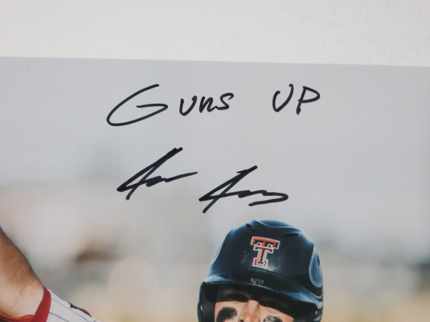 JACE JUNG Texas Tech Red Raiders SIGNED 16x20 PHOTO w/GUNS UP BAS COA