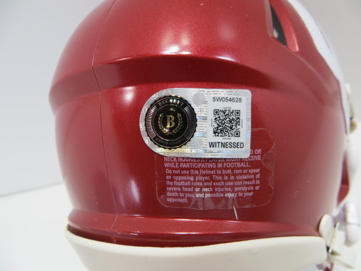 JOHN MATEER SIGNED OKLAHOMA OU SOONERS RIDDELL MINI HELMET BAS