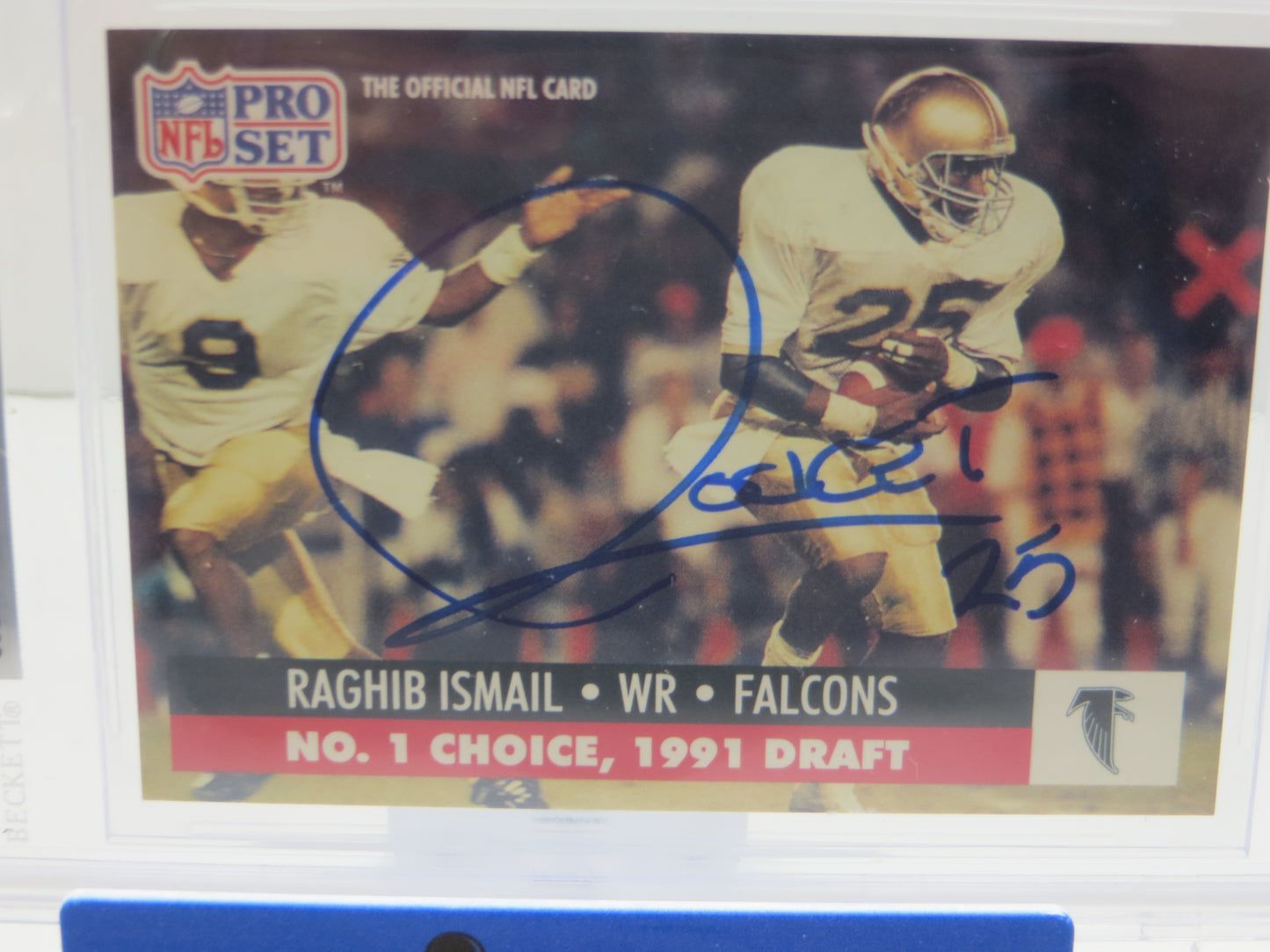1991 PRO SET DRAFT DAY #694C RAGHIB "ROCKET" ISMAIL BGS AUTO