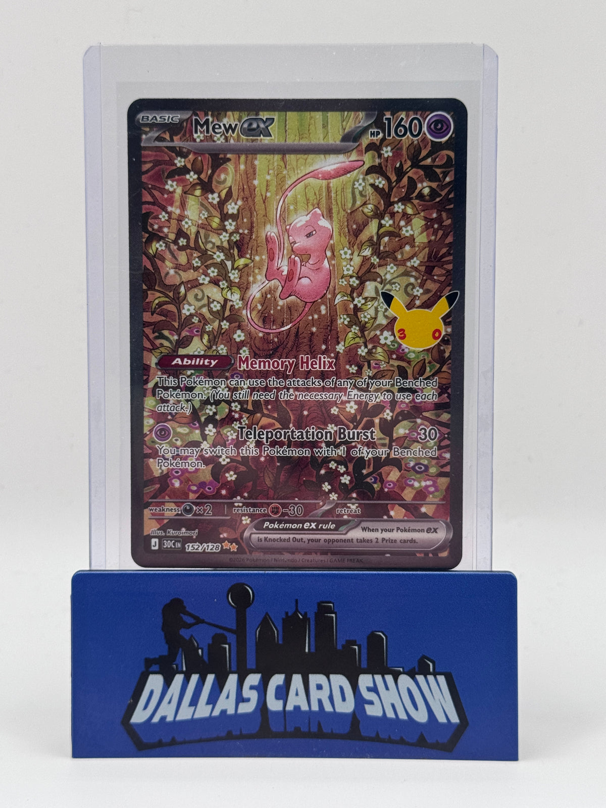 2026 Pokemon - Mew ex (SIR) - 152/128 30th Celebration NM