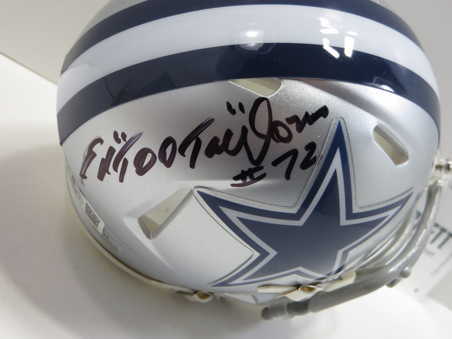 ED TOO TALL JONES SIGNED DALLAS COWBOYS MINI HELMET BAS COA