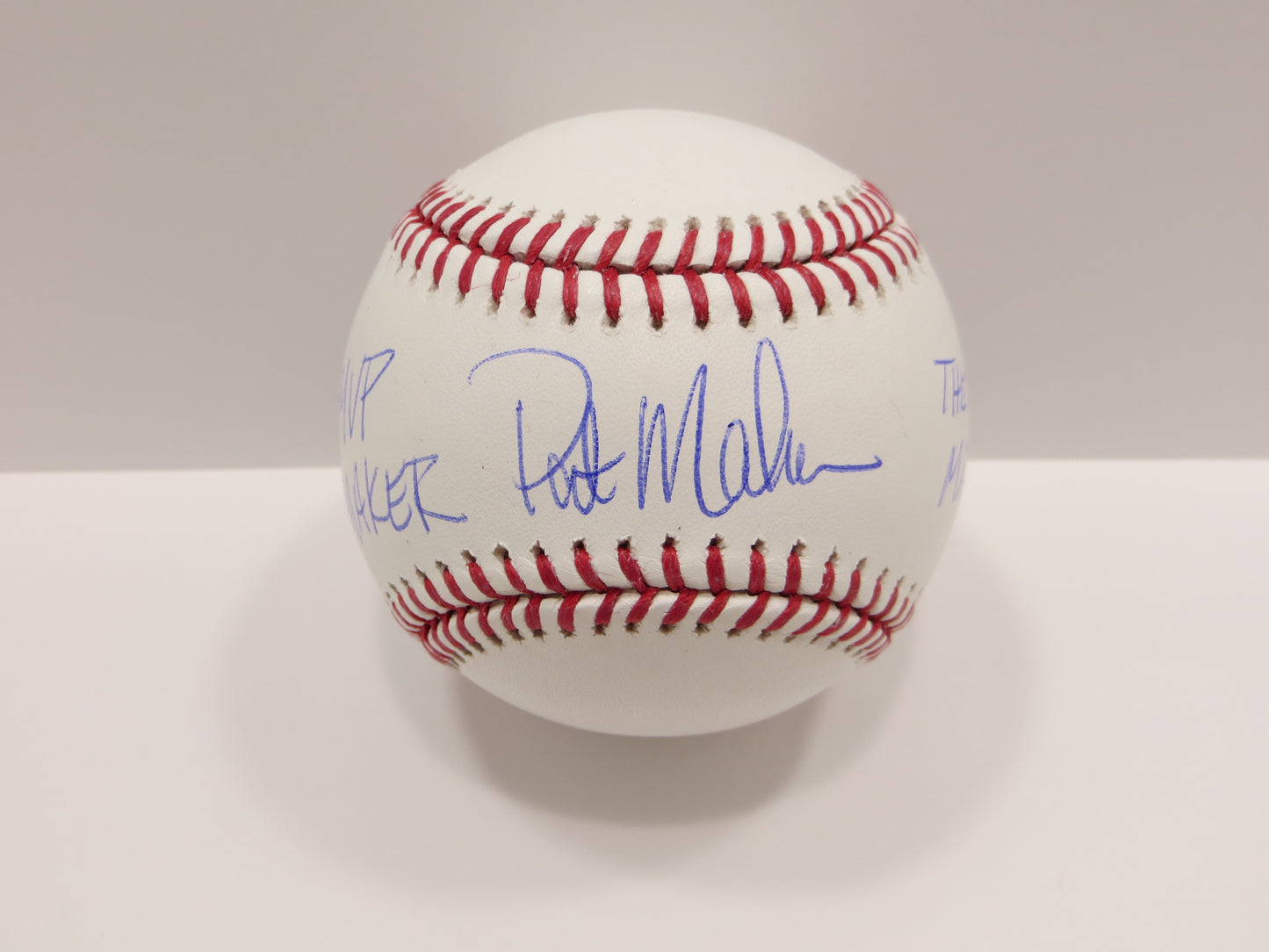 PAT PATRICK MAHOMES SR SIGNED OML BASEBALL Twins w/MVPMAKER THE REAL BAS