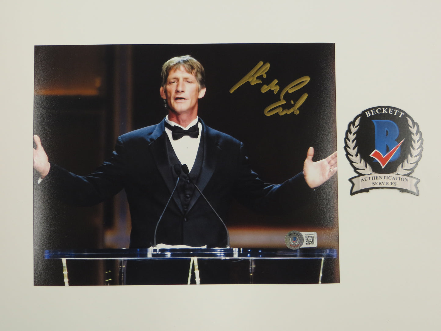 KEVIN VON ERICH SIGNED 8x10 Hall of Fame Speech PHOTO WCW WWF WWE BAS