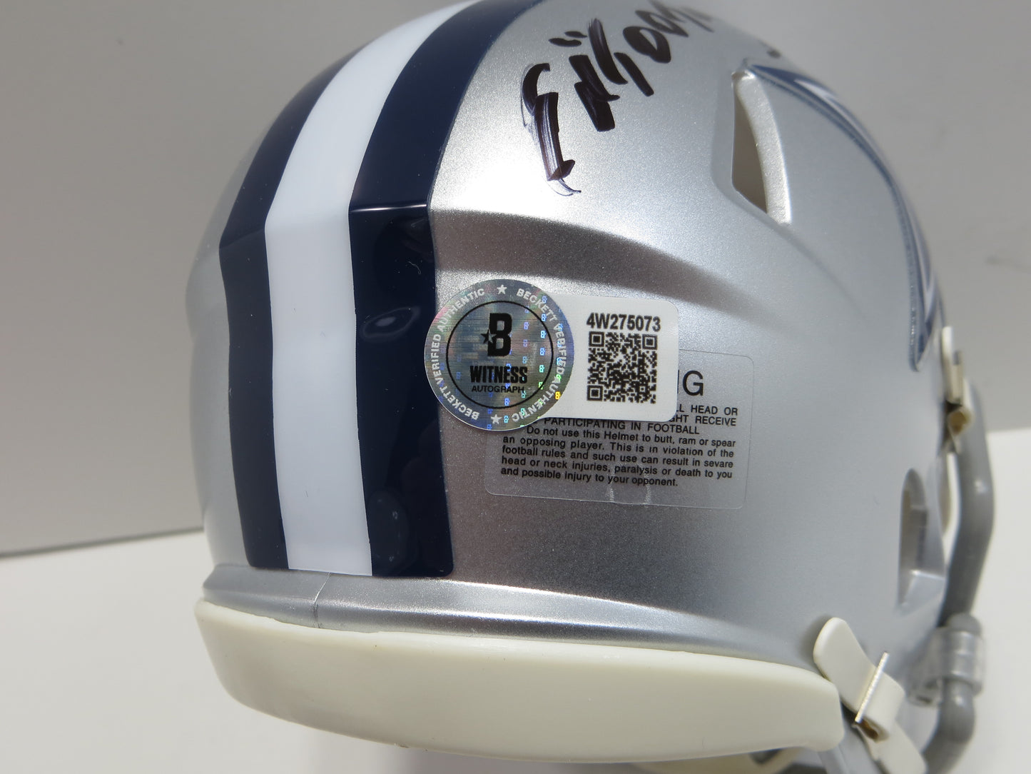 ED TOO TALL JONES SIGNED DALLAS COWBOYS MINI HELMET BAS COA
