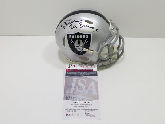 DARREN MCFADDEN SIGNED OAKLAND RAIDERS Riddell MINI HELMET Razorbacks JSA COA