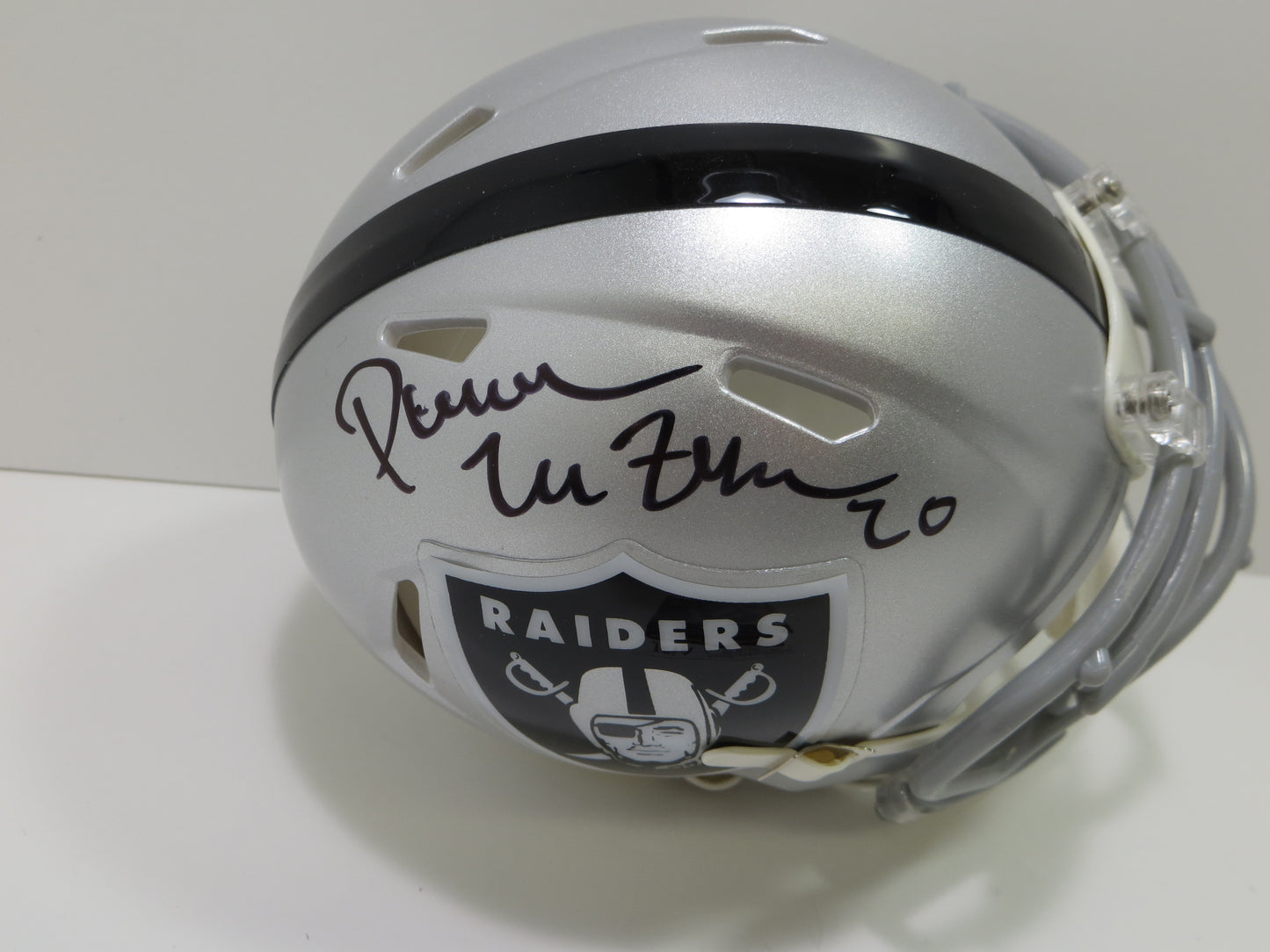 DARREN MCFADDEN SIGNED OAKLAND RAIDERS Riddell MINI HELMET Razorbacks JSA COA