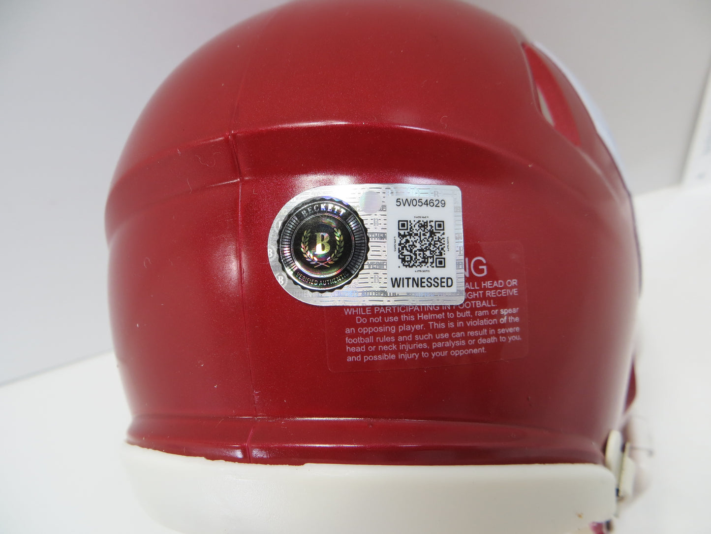 JOHN MATEER SIGNED OKLAHOMA OU SOONERS RIDDELL MINI HELMET BAS