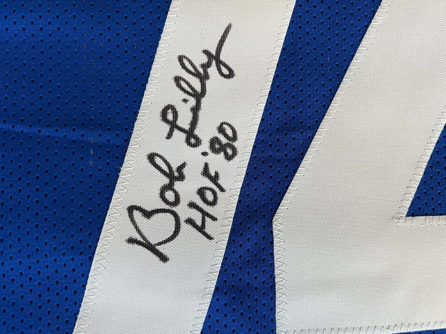 BOB LILLY SIGNED BLUE JERSEY Size M Dallas Cowboys w/HOF 80 BAS COA