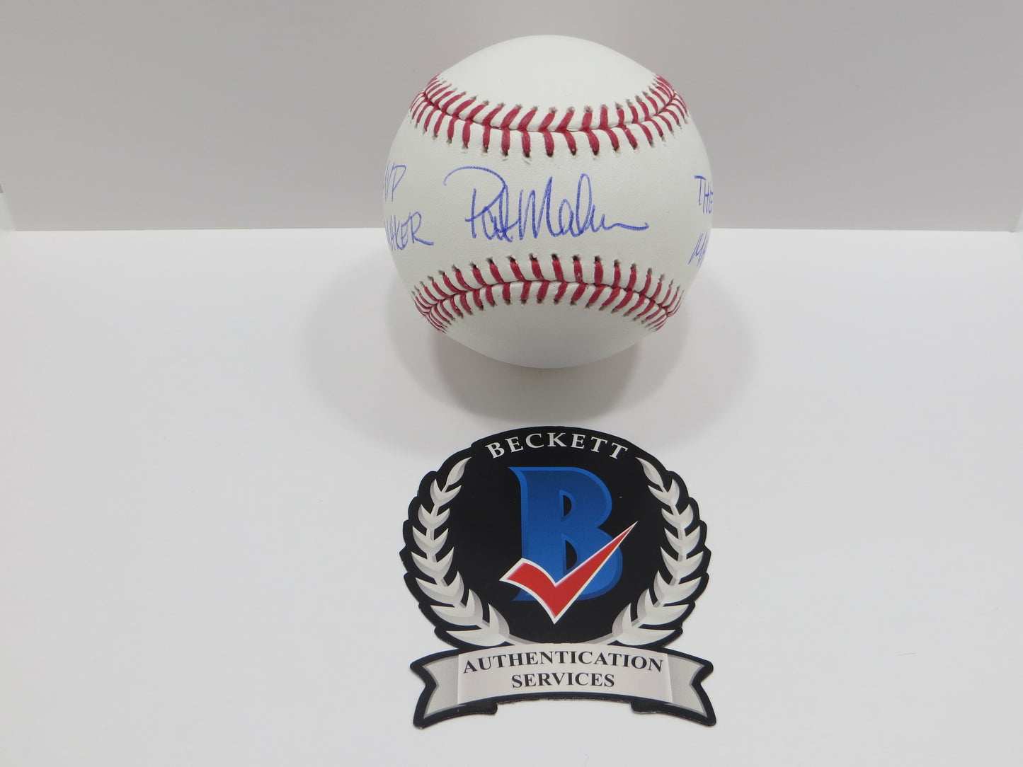 PAT PATRICK MAHOMES SR SIGNED OML BASEBALL Twins w/MVPMAKER THE REAL BAS