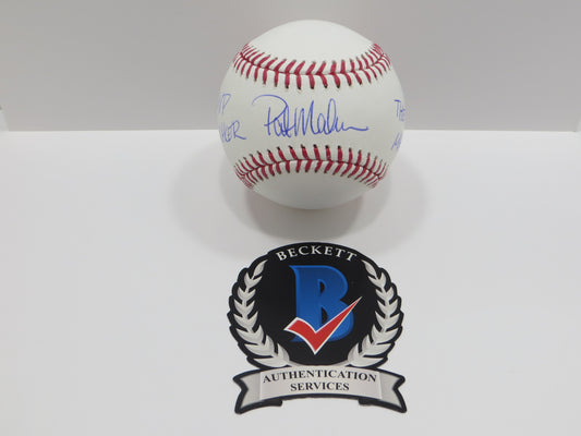 PAT PATRICK MAHOMES SR SIGNED OML BASEBALL Twins w/MVPMAKER THE REAL BAS